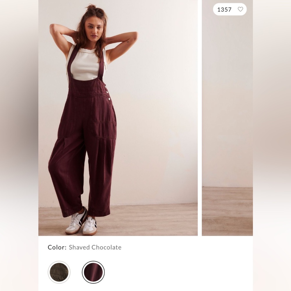 Free People Felix Tapered Overalls NWT